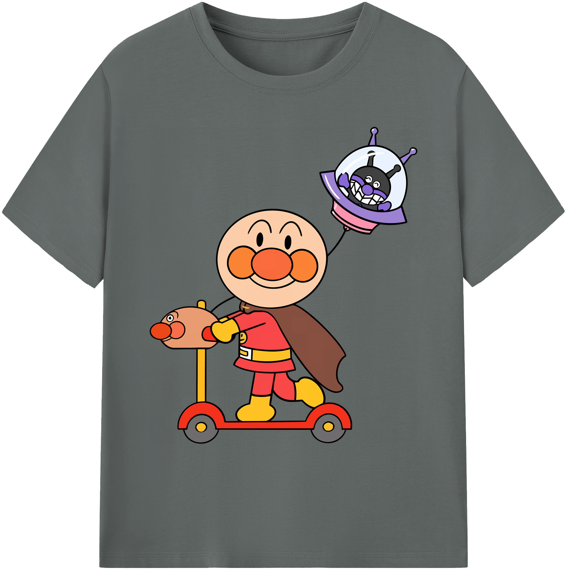 （画像用） アンパンマン Anpanman 綿100％ メンズ半袖Tシャツ｜肌触りやわらか＆通気性